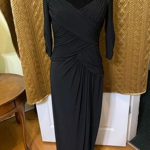 Black Elegant Retro Style Long Dress